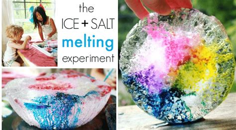 Melting Ice Science Experiment with Salt & Liquid Watercolors