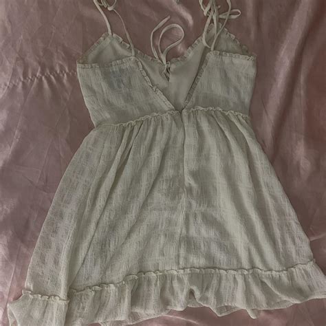 Baby Doll Cream Dress Straps Adjustable Size S Depop