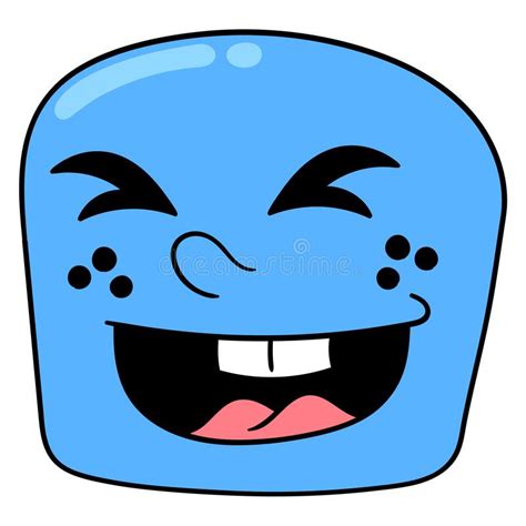 Monster Head Emoticon With Angry And Screaming Face Doodle Icon Image