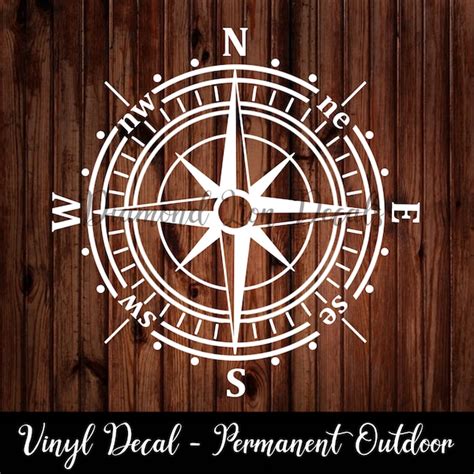 Compass Wall Decal Etsy