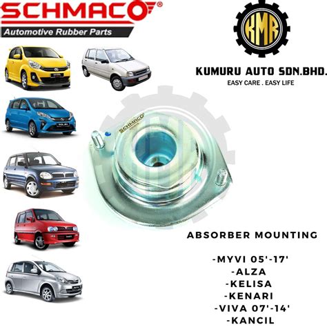 Pcs Schmaco Front Absorber Mounting Perodua Myvi Alza Kelisa Kenari