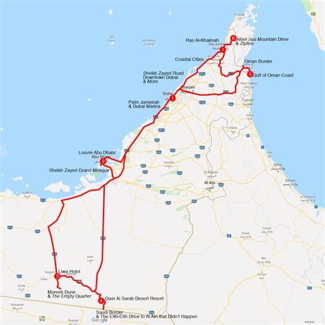 Emirates Airlines Flight Route Map