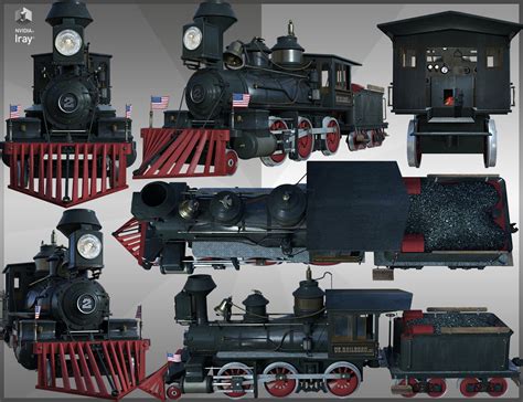 Western Train 3D Models wolmol