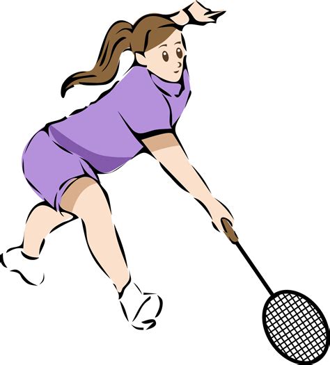 Badminton Player Clipart Hd