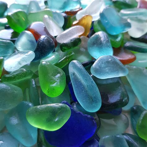 Bulk Sea Glass Authentic Multicolored Seaglass Pieces Mixed Size Beach Art Sea Glass Crafts