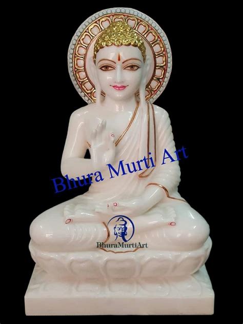 Handmade White Buddha Marble Statue At Rs 19500 In Jaipur Id 14019756662