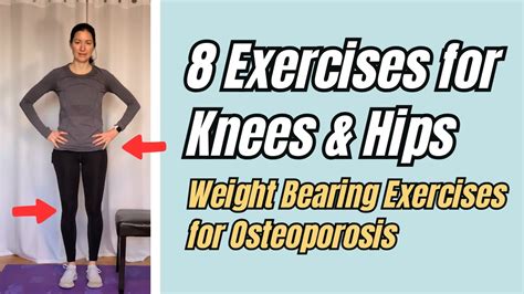 8 Exercises For Knees And Hips Safe For Osteoporosis And Seniors Youtube