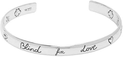 Gucci: Silver 'Blind For Love' Bracelet | SSENSE