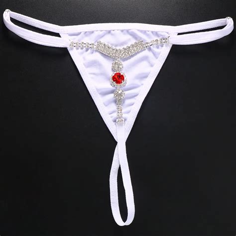 2024 Red Black Bikini Waist Chain Gemstone Underpant