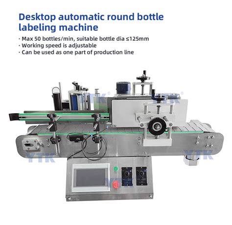 Ytk B Automatic Desktop Round Bottle Labeling Machine Chain Lt B