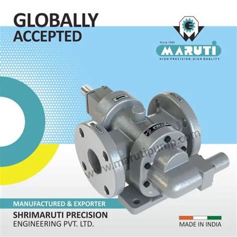 Maruti Ci Ss Double Helical Rotary Gear Pump Max Flow Rate Lpm