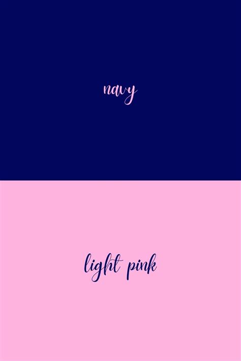 Stylish Navy and Light Pink Color Combination