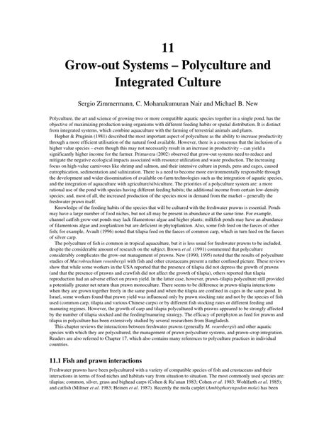 PDF Grow Out Systems Polyculture And Integrated Culture