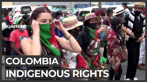 Indigenous Colombians travel to Bogota in bid to meet president - YouTube