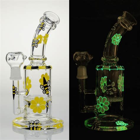 2021 Honeycomb Bee Dab Rig Glass Bong Matrix Perc Bongs 5mm Thick Oil