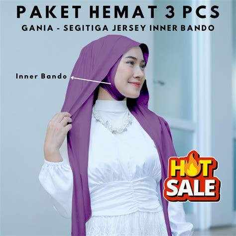 Jual Rumi PAKET HEMAT ISI 3 PCS Gania Jilbab Segitiga Inner Jersey