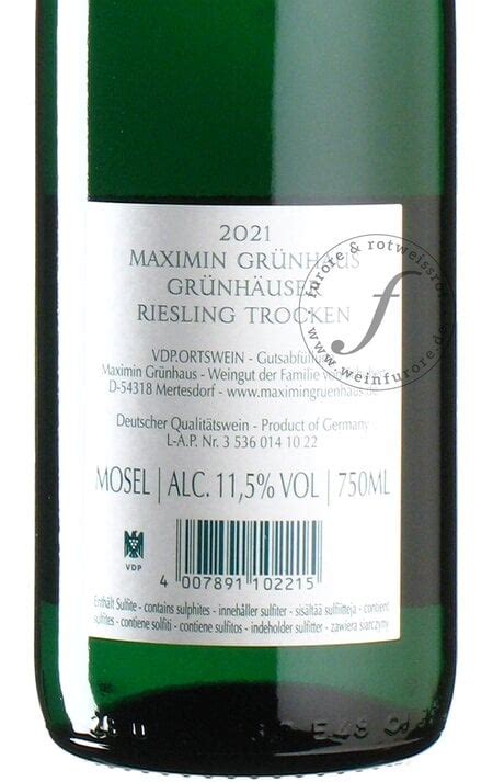 Riesling Grünhäuser trocken 2021 Maximin Grünhaus Weinfurore