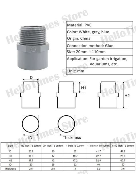 Tuyau D Arrosage Connecteur De Filetage Pvc