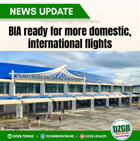 DZGBNewsOnline - The Bicol International Airport (BIA) is fully