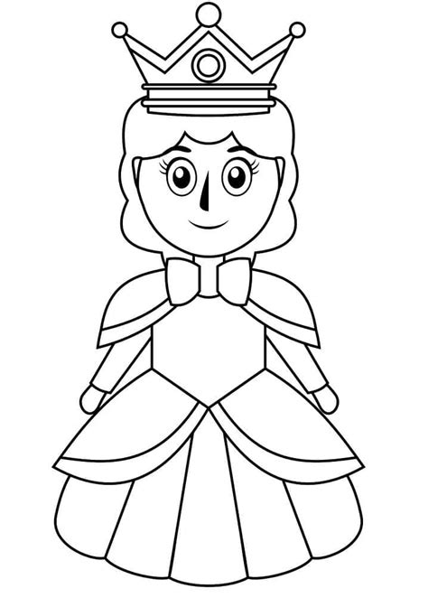 Coloriage Reine Tr S Mignonne T L Charger Et Imprimer Gratuit Sur