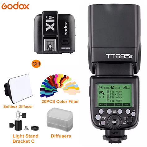 Godox TT685S Speedlite 2 4G TTL Flash Light With X1T S Wireless Trigger