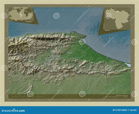 Miranda Venezuela Wiki Puntos Etiquetados De Ciudades Stock De