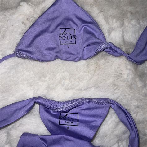 Oh Polly Lilac Thong Bikini Worn Once Perfect Depop