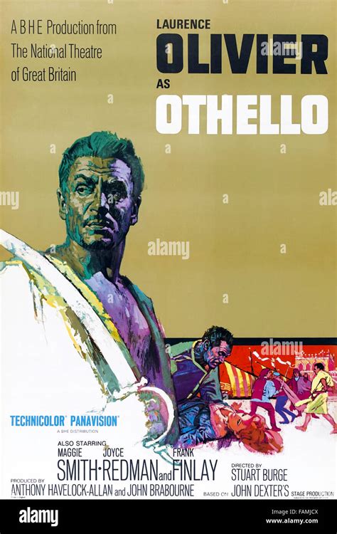 'Othello' 1965 movie starring Laurence Olivier and directed by Stuart ...