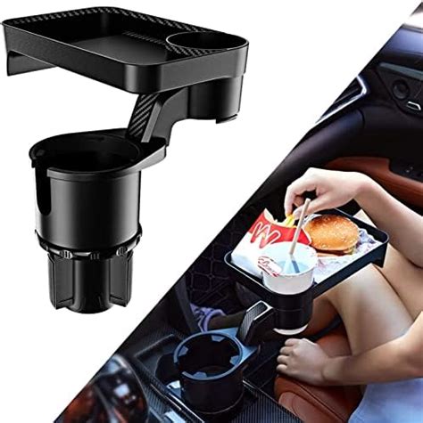 éšç black Car Cup Holder Expander Tray Multifunctional Car Tray