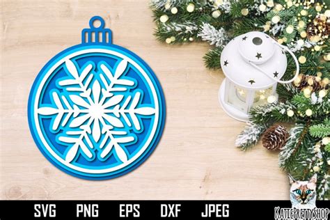 Christmas Ornament Svg 3d Layered Snowflake 4577524