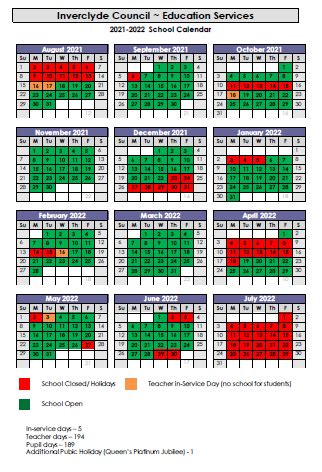 Term dates 2021 – 2022 | Port Glasgow High School