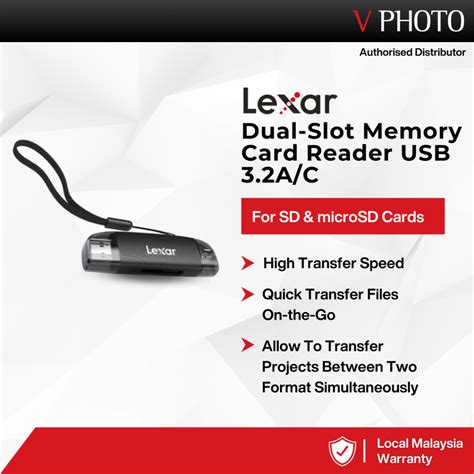 lexar rwx dual slot memory card reader usb  ac  microsd