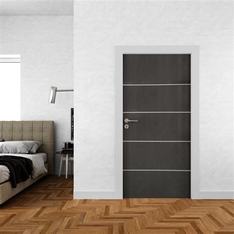 Interior Mm Sepia Brown Pinewood Lamination Door For Apartment At