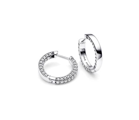 Pendientes Pandora Aro plata Fila en Pavé Pandora Timeless 292624C0