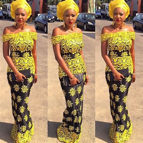 Beautiful Yellow Lace Gown Design Dezango Fashion Zone