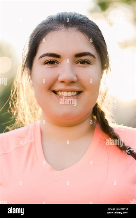 Plus Size Model Self Acceptance Overweight Woman Stock Photo Alamy