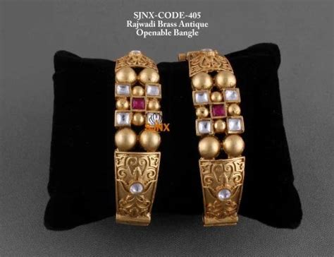 Sjnx Rajwadi Brass Antique Openable Bangle Box Occasion Festival At