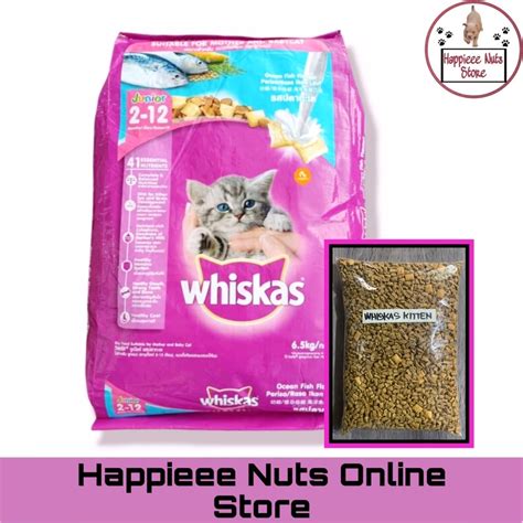 Whiskas Kitten Dry Cat Food Months Ocean Fish Flavor Kg Shopee