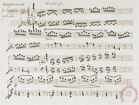 Ludwig Van Beethoven Manuscript Of The Second And Third Movements