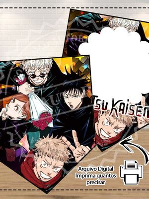 Topo De Bolo Jujutsu Kaisen Gojo Arquivo Digital Compre Produtos