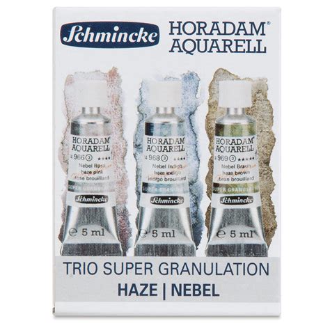 Schmincke Horadam Aquarell Artist Watercolor Haze Supergranulation Set Of 3 5 Ml Tubes