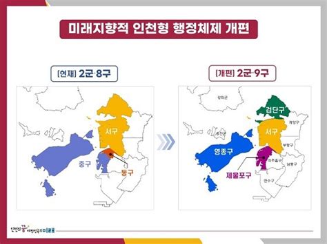 인천 제물포구·영종구 및 검단구 설치31년 만에 행정체제 개편 일요신문