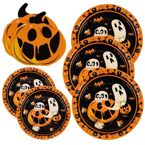 Homlouue Halloween Paper Plates and Napkins 200PCS Halloween Party ...