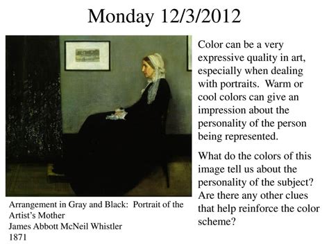 Monday 12 3 2012 Color Can Be A Very Expressive Quality In Art