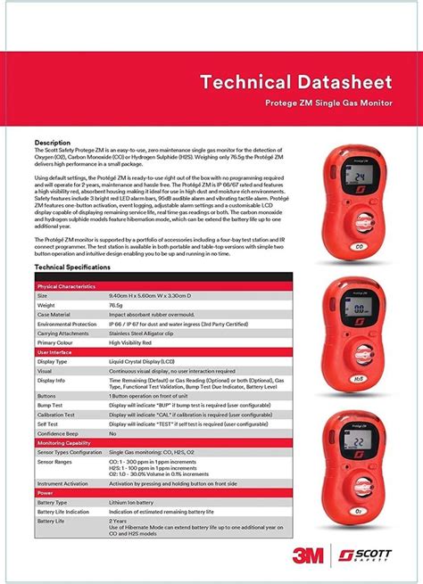 Scott Protege Zm Single Gas Monitor At Rs Piece Portable Gas