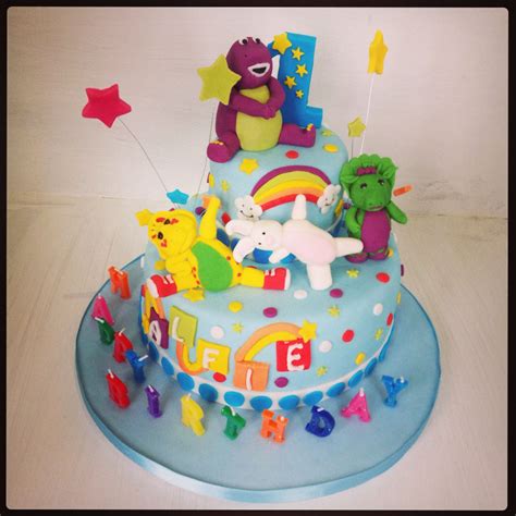 Barney The Dinosaur 1st Birthday Cake Barney Birthday Cake 1st