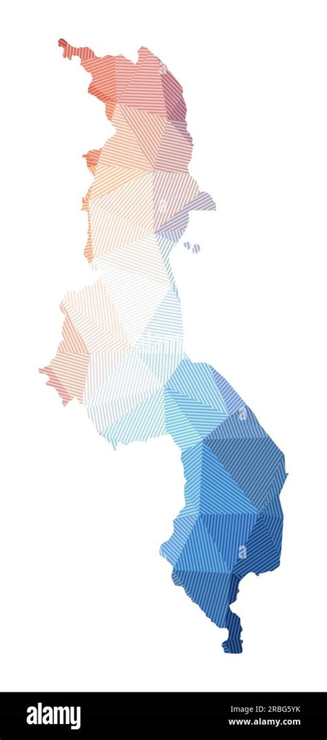 Map Of Malawi Low Poly Illustration Of The Country Geometric Design