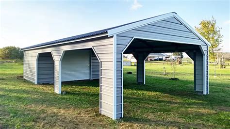 X X A Frame Vertical Roof Side Entry Utility Carport