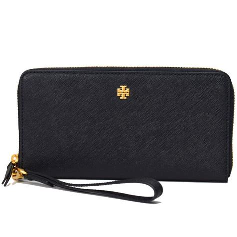 トリーバーチ 長財布 TORY BURCH レザー エマーソン ロゴ リストレット ジップ コンチネンタル 長財布 ブラック 136110