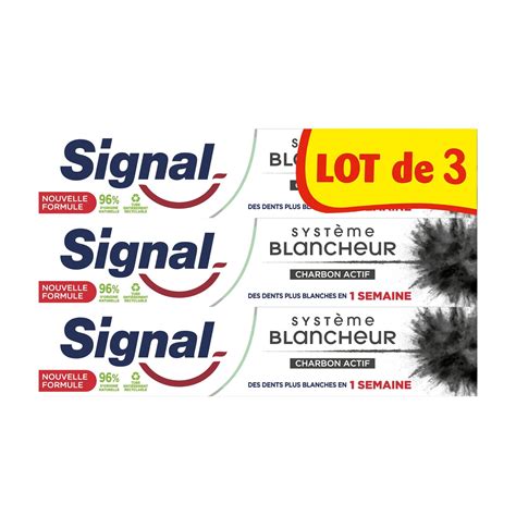 Dentifrice Charbon Actif Syst Me Blancheur Signal Le Lot De